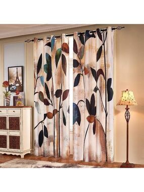 Subrtex Printed Curtains Room Darkening 52"X95" X2